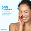Apply 3-4 drops to a cleanse face and neck twice a day