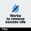 works to remove excess oils