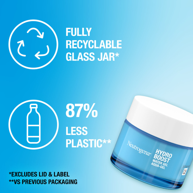 Fully recyclable glass jar with 87% less plastic
