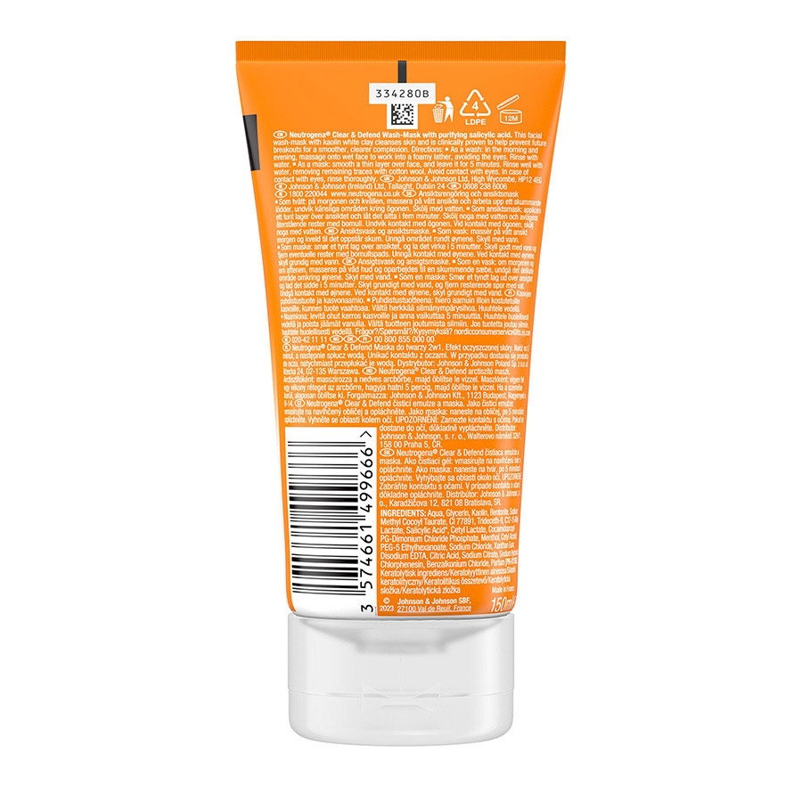 Clear & Defend 2-in-1 Wash-Mask